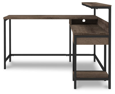 Arlenbry - Gray - L-desk With Storage.