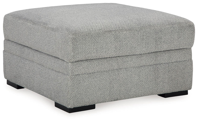 Casselbury - Cement - Ottoman With Storage.