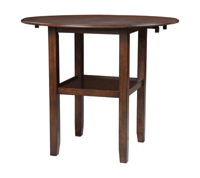 Gia - Counter Drop Leaf Table With 2 Chairs - Cherry - Fabric