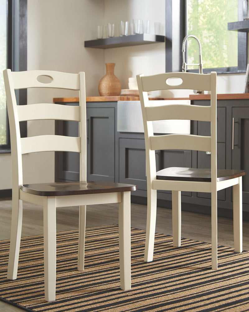 Woodanville - Cream / Brown - Dining Room Side Chair (Set of 2).