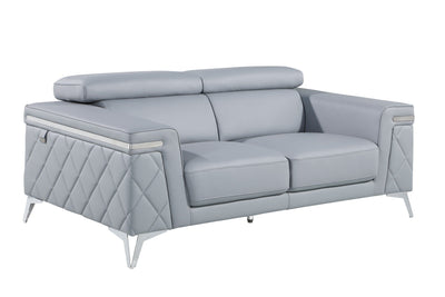 1140 - Top Grain Italian Leather Loveseat.