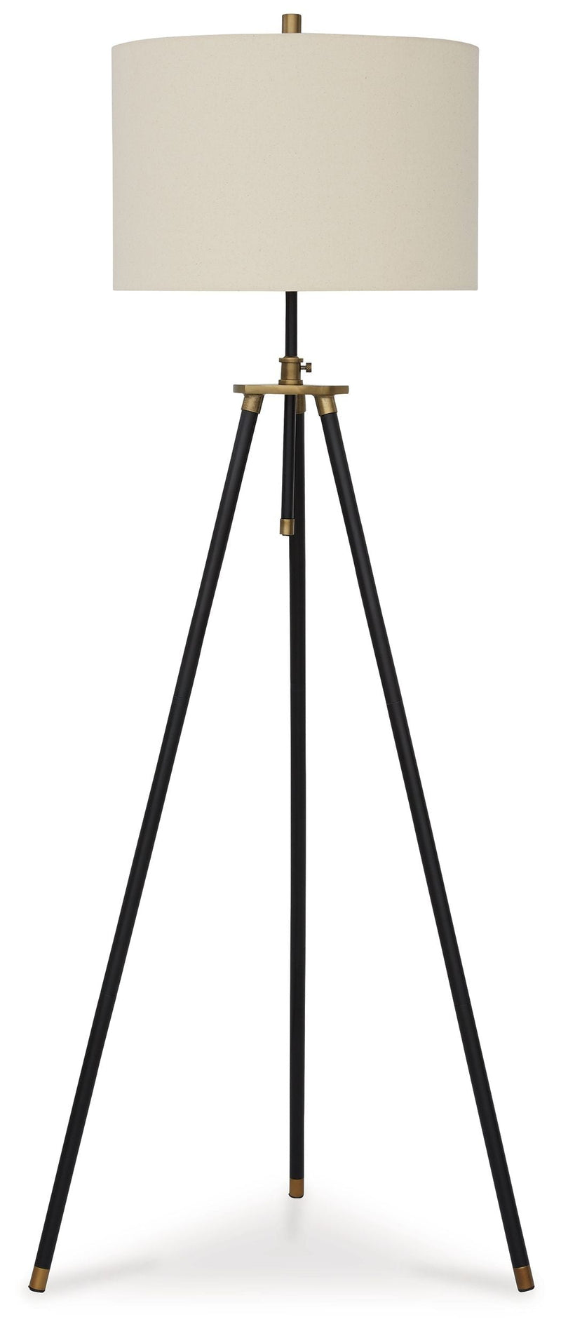 Cashner - Black / Gold Finish - Metal Floor Lamp.