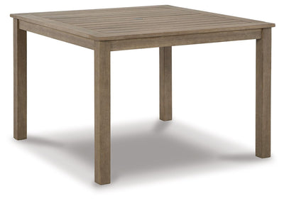 Aria Plains - Brown - Square Dining Table W/Umb Opt.