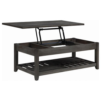 Cliffview - Lift Top Coffee Table With Storage - Cavities Grey.