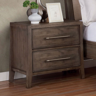 Tawana - Nightstand With USB Plug - Warm Gray - Grand Furniture GA