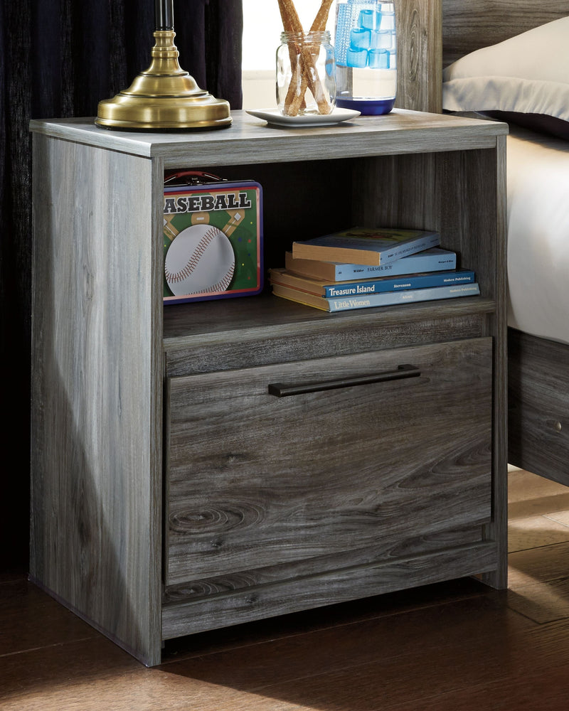 Baystorm - Gray - One Drawer Night Stand.