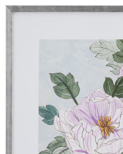 Striped Peonies III - Pink