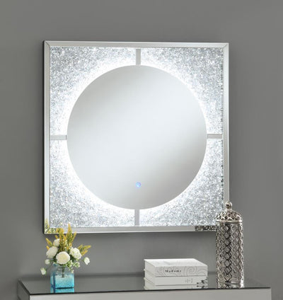 Theresa - Led Wall Mirror - Silver And Black - Grand Furniture GA