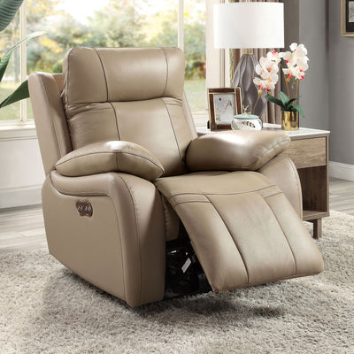 Gaspe - Power Recliner - Light Brown.