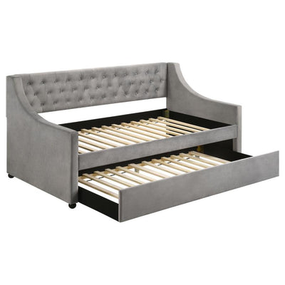 Chatsboro - Twin Upholstered Daybed With Trundle - Grey.