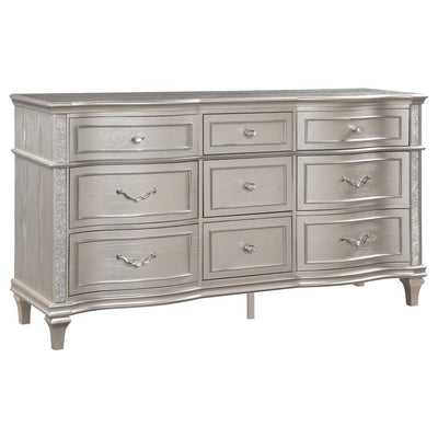 Evangeline - 9-Drawer Dresser - Silver Oak.