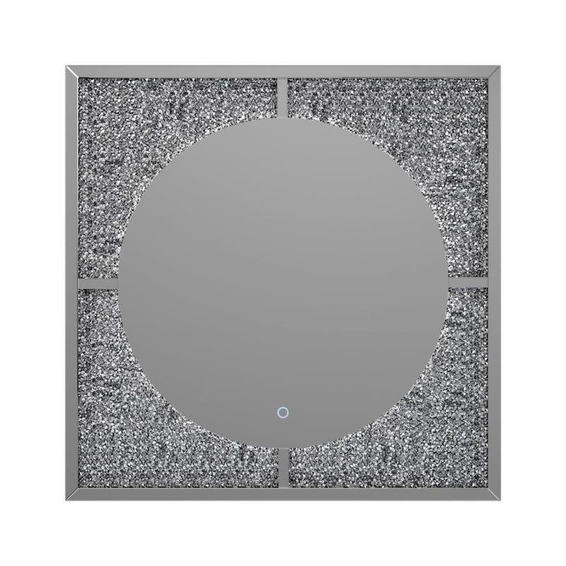 Theresa - Led Wall Mirror - Silver And Black - Grand Furniture GA