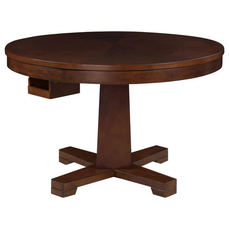 Marietta - Round Wooden Game Table - Tobacco