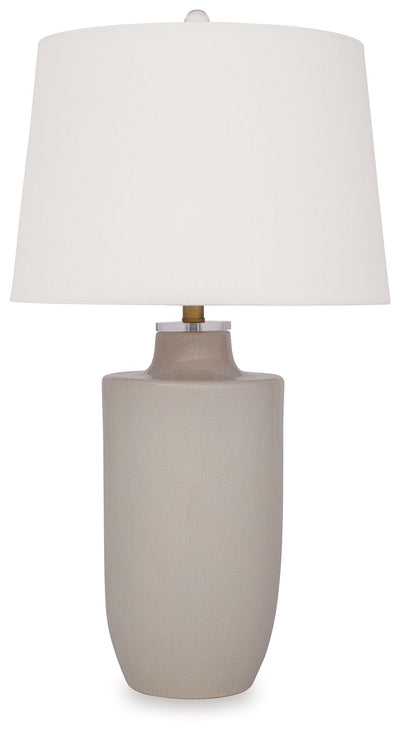 Cylener - Off White - Ceramic Table Lamp.