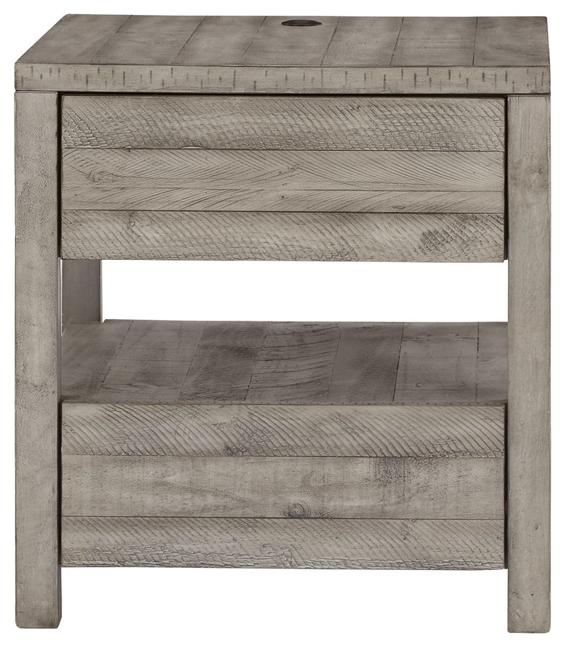 Naydell - Gray - Rectangular End Table