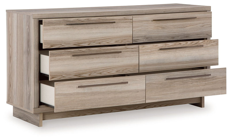 Hasbrick - Tan - Six Drawer Dresser.