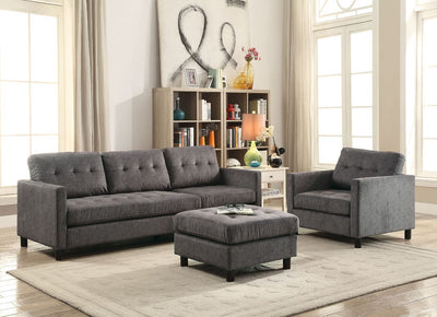 Ceasar - Sectional Sofa - Gray Fabric - Grand Furniture GA