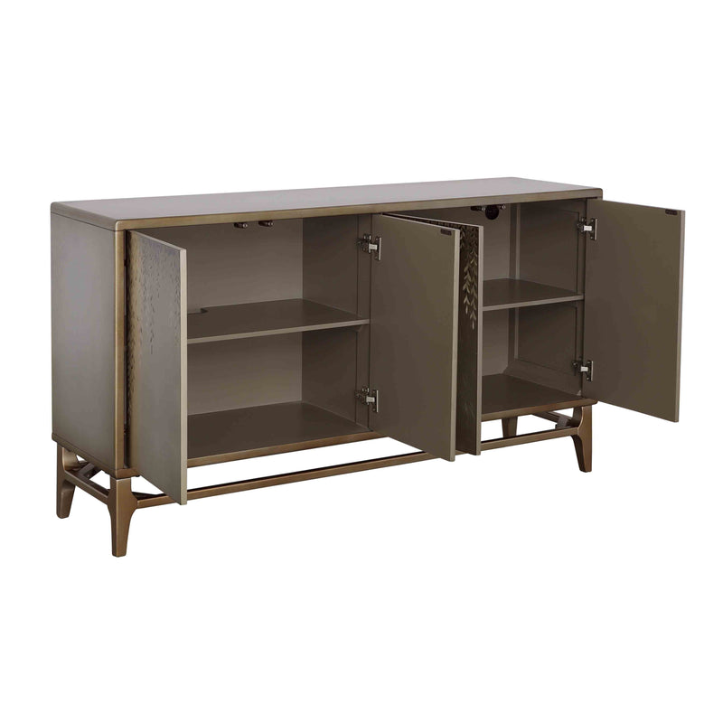 Dreamscape - Four Door Credenza - Gold & Silverleaf.