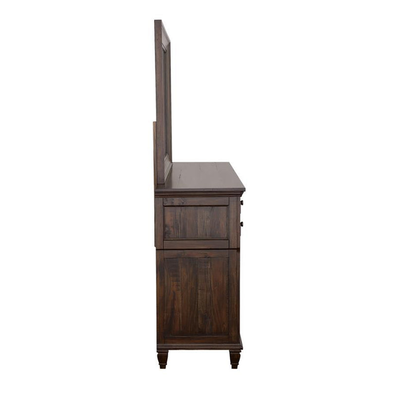 Avenue - Rectangle Dresser Mirror - Weathered Burnished Brown.