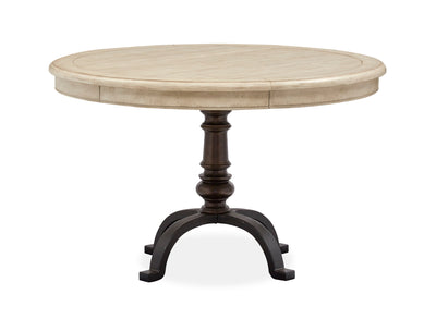 Harlow - Round Dining Table - Weathered Bisque.