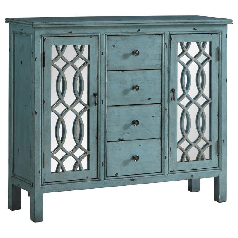 Rue - 4-Drawer Accent Cabinet - Antique Blue.