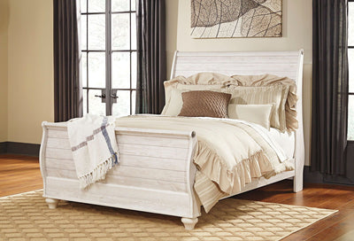 Willowton - Sleigh Bed.