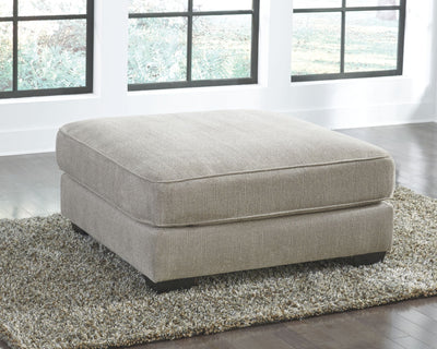 Ardsley - Pewter - Oversized Accent Ottoman.