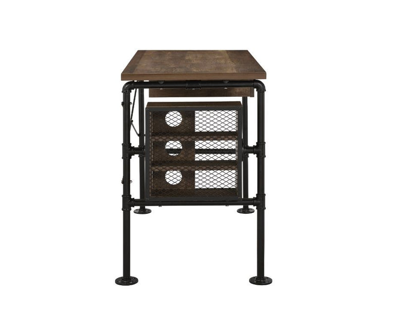 Endang - Writing Desk - Weathered Oak & Black Finish - Grand Furniture GA