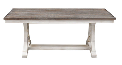 Bar Harbor II - Accent Side End Table With Plank Style Top And Trestle Base