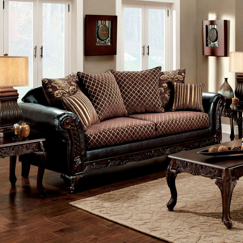 San Roque - Sofa - Brown / Espresso / Dark Cherry - Grand Furniture GA