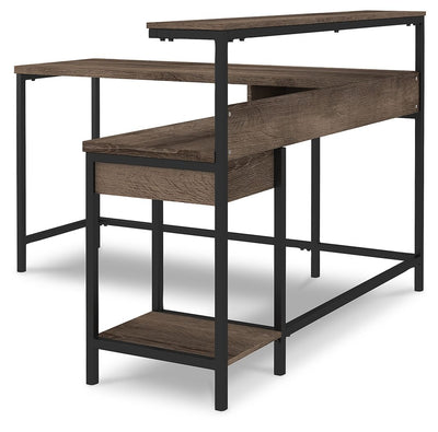 Arlenbry - Gray - L-desk With Storage.