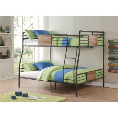 Brantley - Bunk Bed - Sandy Black & Dark Bronze Hand-Brushed - Grand Furniture GA