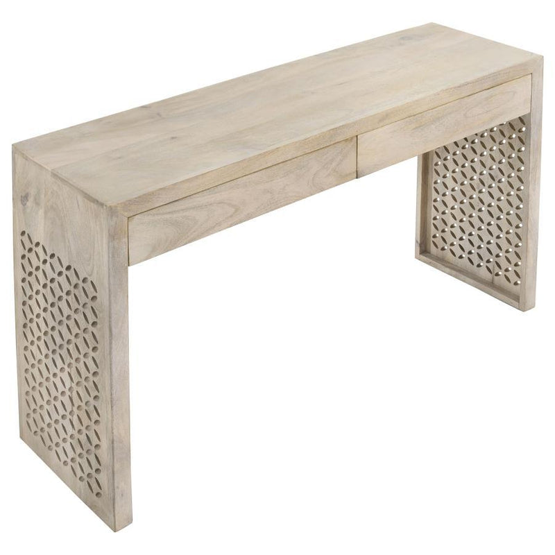 Rickman - Rectangular 2-Drawer Console Table - White Washed.