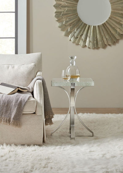 Bubble Glass Accent Table.