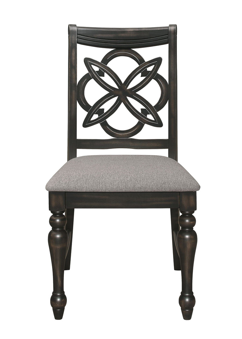 Hilara - Side Chair (Set of 2) - Dark Brown.