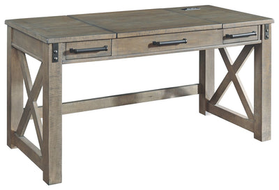 Aldwin - Gray - Home Office Lift Top Desk.