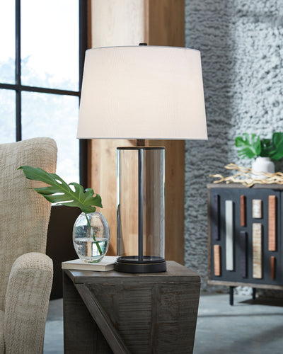 Wilmburgh - Clear / Bronze Finish - Glass Table Lamp (Set of 2).