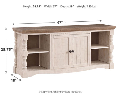 Havalance - Brown / Beige - Extra Large TV Stand - 2 Doors.