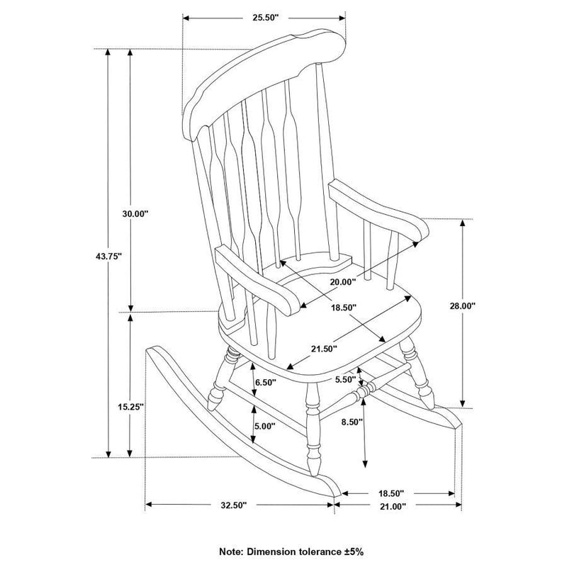 Gina - Back Rocking Chair - White.