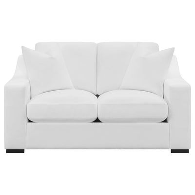 Ashlyn - Upholstered Sloped Arms Loveseat - White - Grand Furniture GA