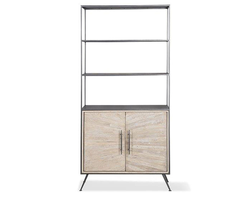 Crossings Monaco - Bookcase - Weathered Blanc