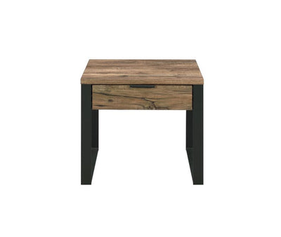 Aflo - End Table - Weathered Oak & Black Finish - Grand Furniture GA