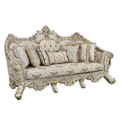 Danae - Sofa - Fabric, Champagne & Gold Finish - Grand Furniture GA