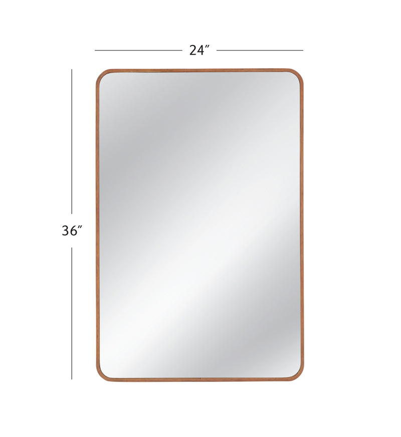 Heather - Rectangular Wall Mirror - Light Brown