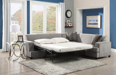 Tess - L-Shape Sleeper Sectional - Grey.