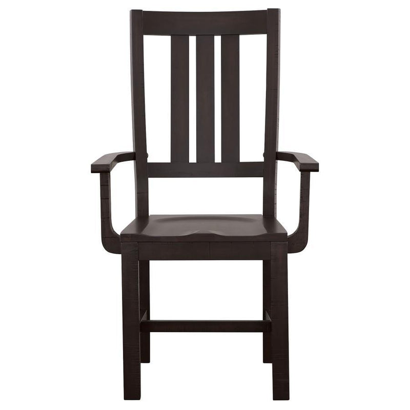 Calandra - Slat Back Arm Chairs (Set of 2) - Vintage Java.