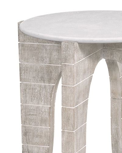 Bali - Round End Table - White