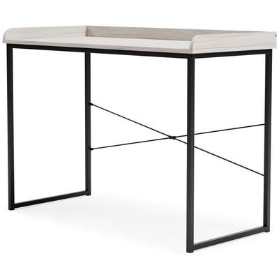 Bayflynn - White / Black - Home Office Desk - Clean-lined.