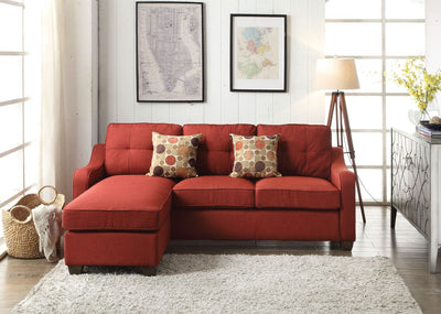 Cleavon II - Sectional Sofa - Red Linen - Grand Furniture GA