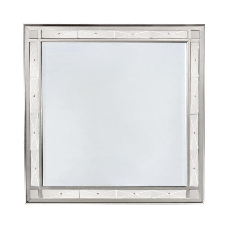 Leighton - Beveled Dresser Mirror - Metallic Mercury